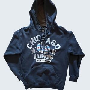 “Custom” Chicago Illinois Windy City Flag 1837 Pullover Hoodie Size S